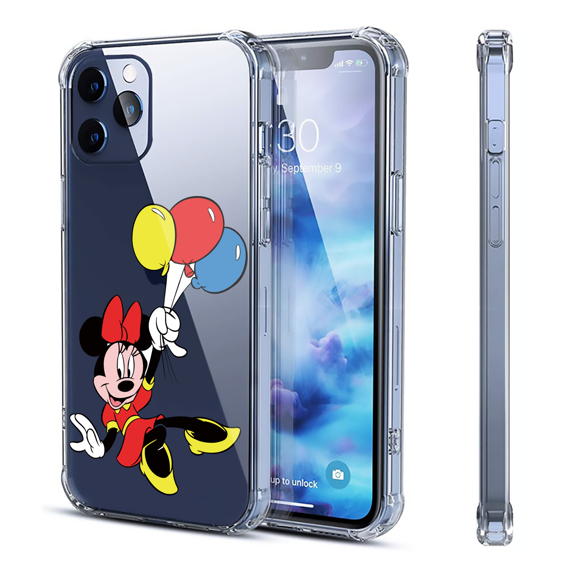 （画像用） ミッキーマウス Mickey Mouse 【iPhone 12シリーズ対応】透明スマホケース（クリアソフトケース）